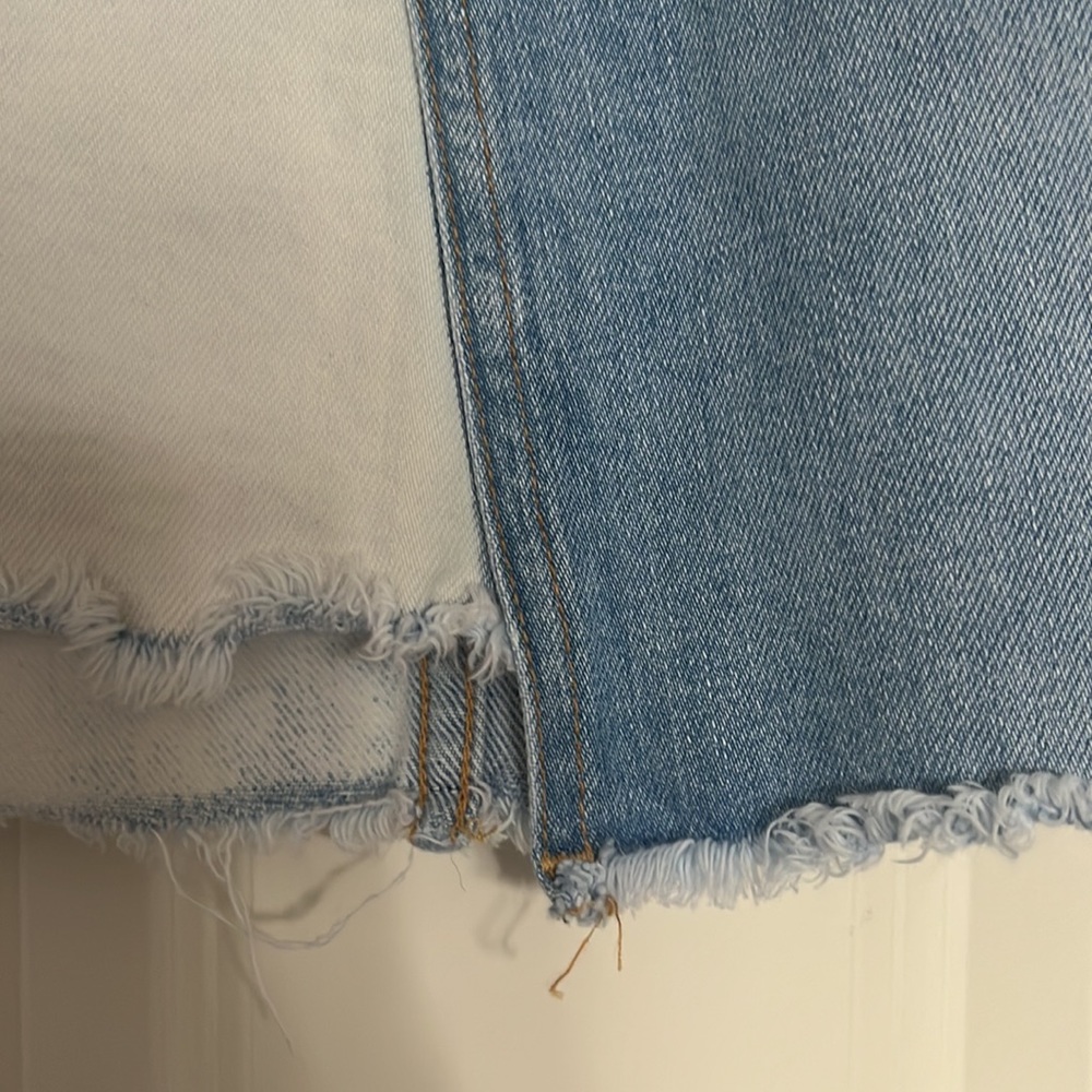 A+O Two Tone Asymmetrical Denim Skirt gently worn - Picture 4 of 8